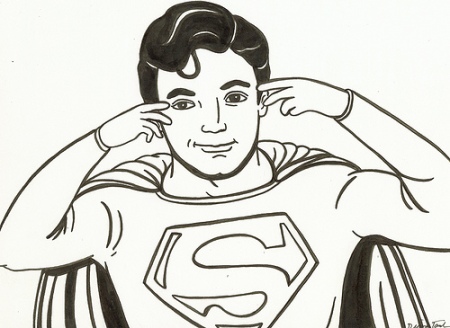 Superman Doing The Batusi by Diana Tamblyn